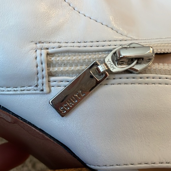 Schutz Heeled Peep Toe Booties - Picture 10 of 12